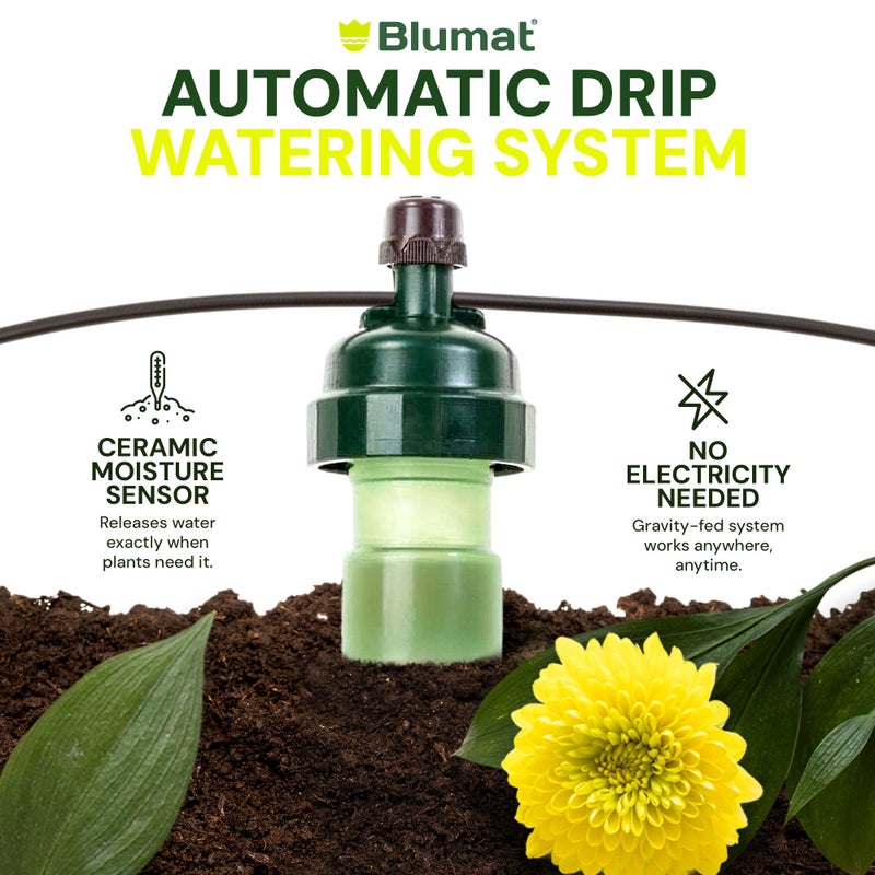 Blumat Drip Irrigation System - Tropf Medium Box Automatic Plant Watering Devices for Garden, Patio and Hanging Baskets - Garden Watering System Up to 12 Plants - Effortless Hydration - 12 Pack - Image 4